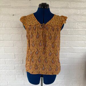 Cute Springtime Shirt by Dr2 in Mustard Paisley Print